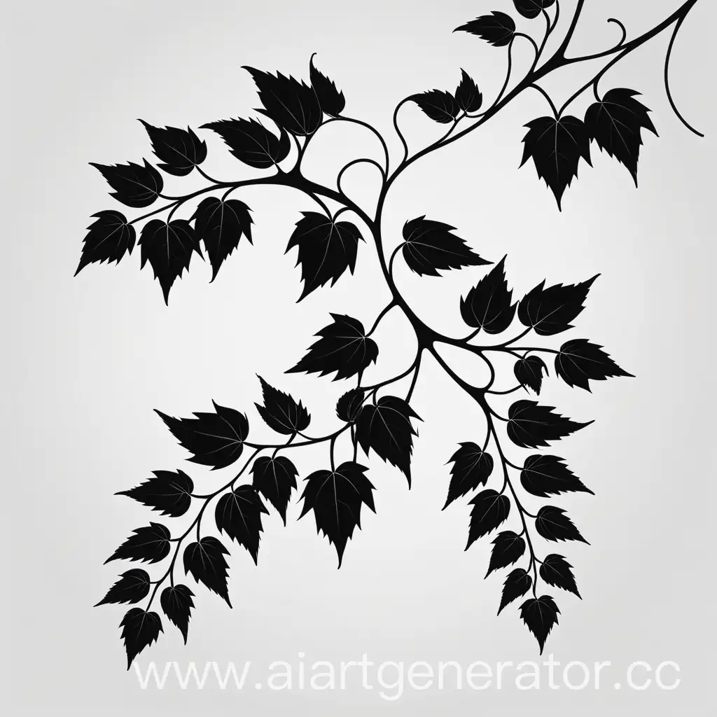 Minimalistic-Black-Hop-Vine-Branches-Artwork