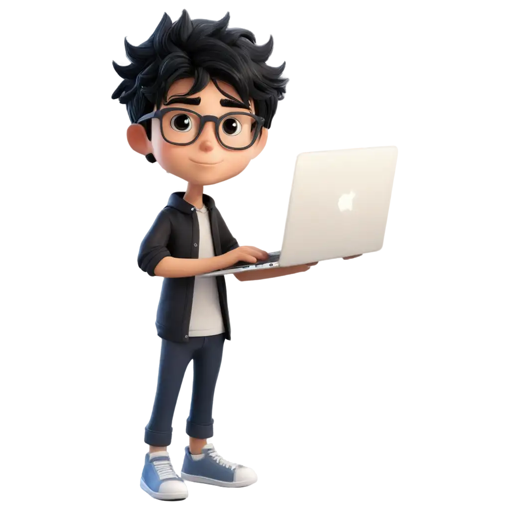 Stylish-Boy-Cartoon-Character-PNG-with-MacBook-Perfect-for-Digital-Marketing-and-Web-Design