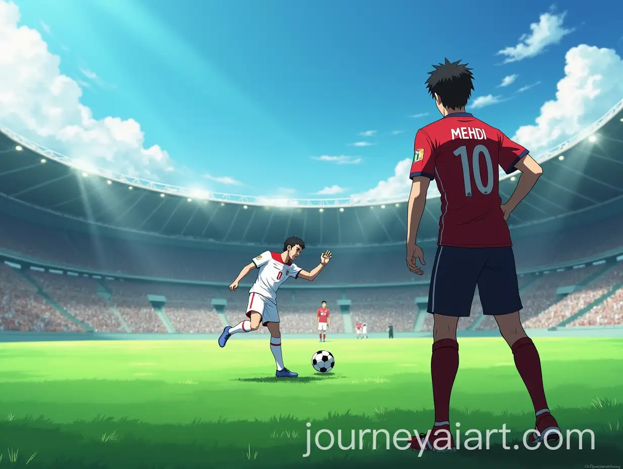 Football-Player-in-Action-at-New-Camp-Stadium-with-Goalkeeper-Opponent