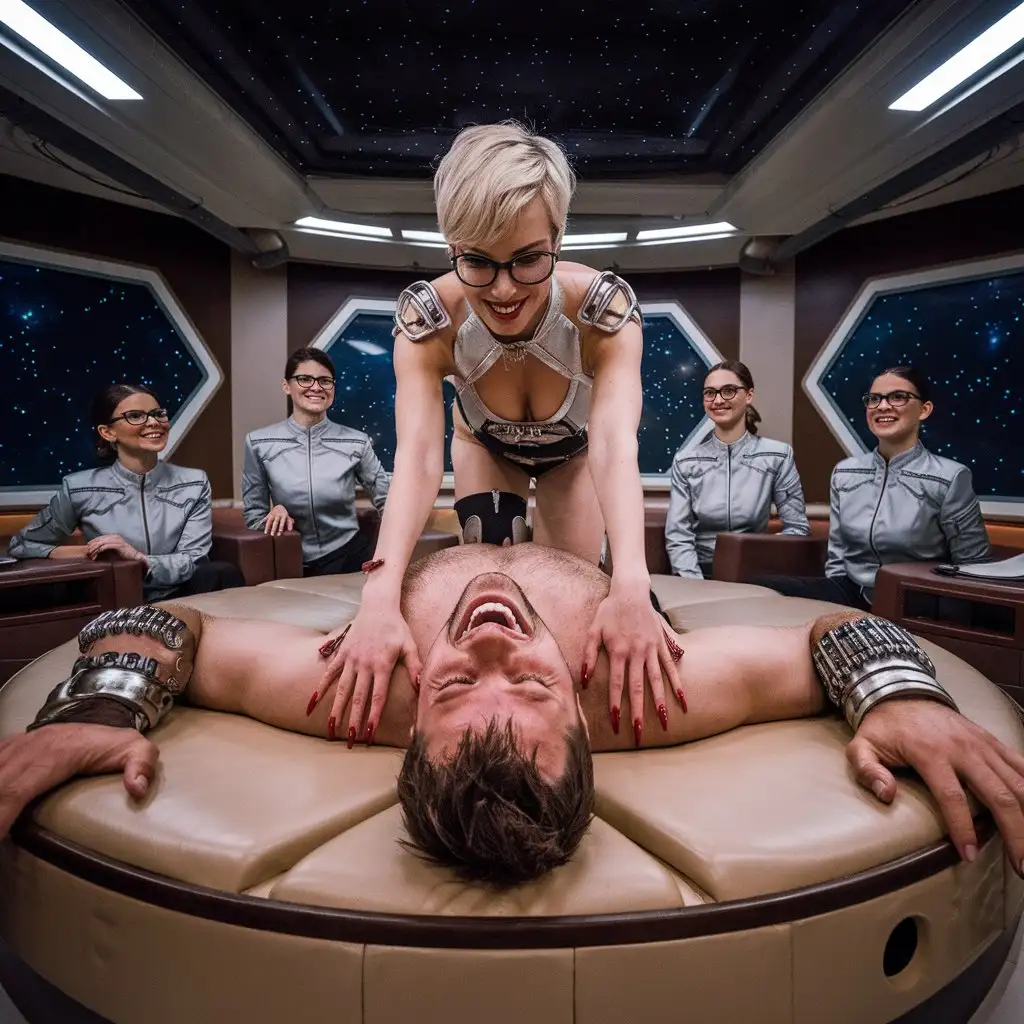 Luxury-Spaceship-Lounge-with-Futuristic-Fashion-and-Laughter