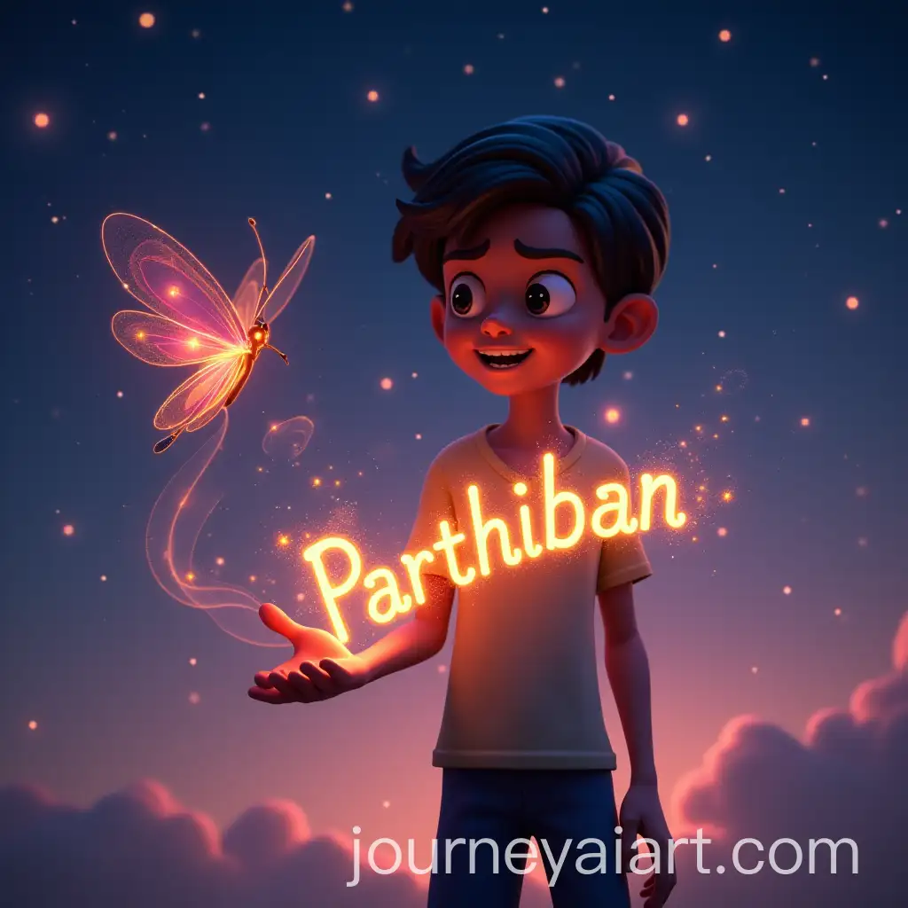 Radiant-Magical-Boy-Parthiban-Channeling-Energy-in-Starry-Night