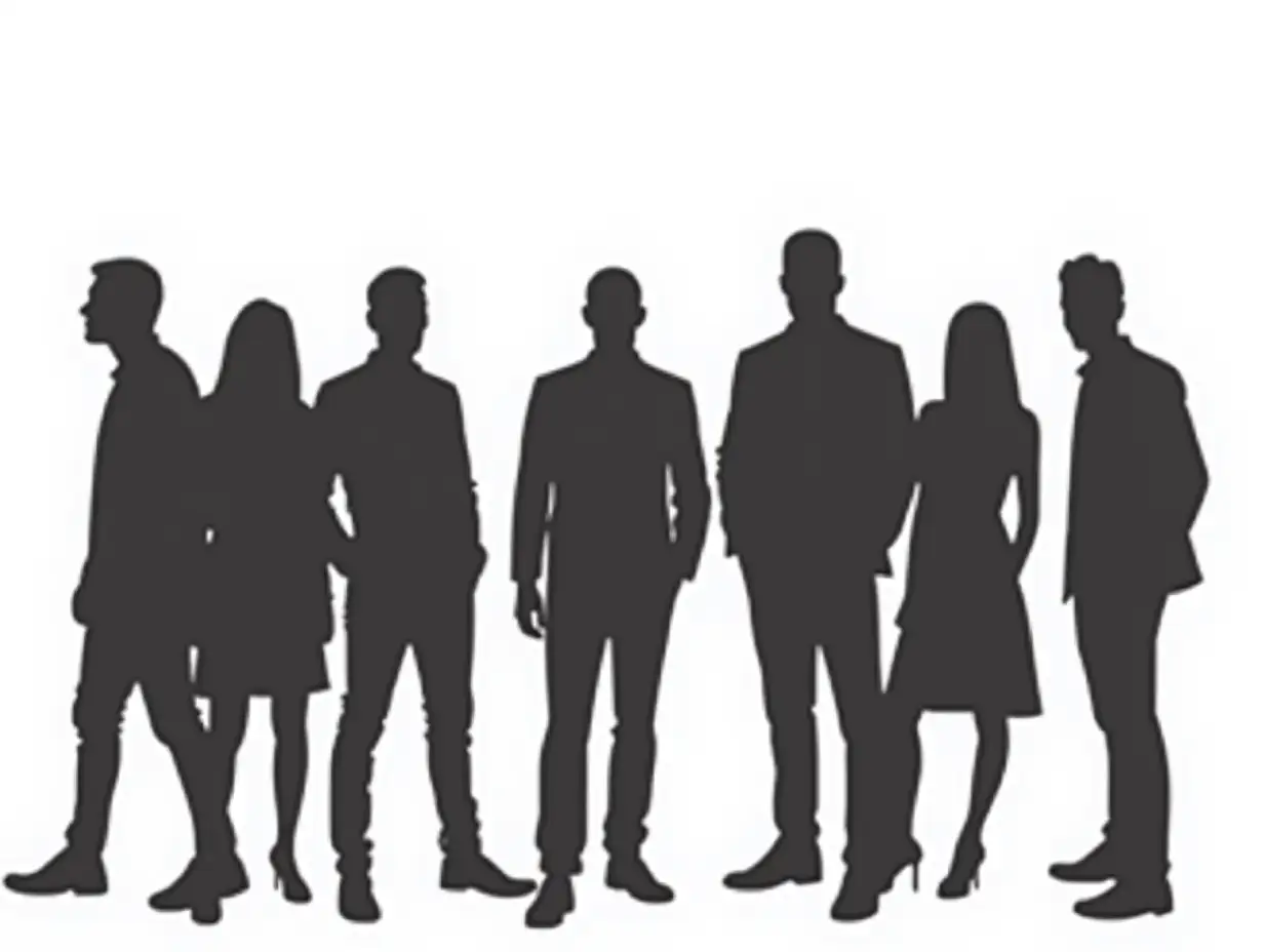 Silhouettes-of-People-in-Various-Poses-on-White-Background