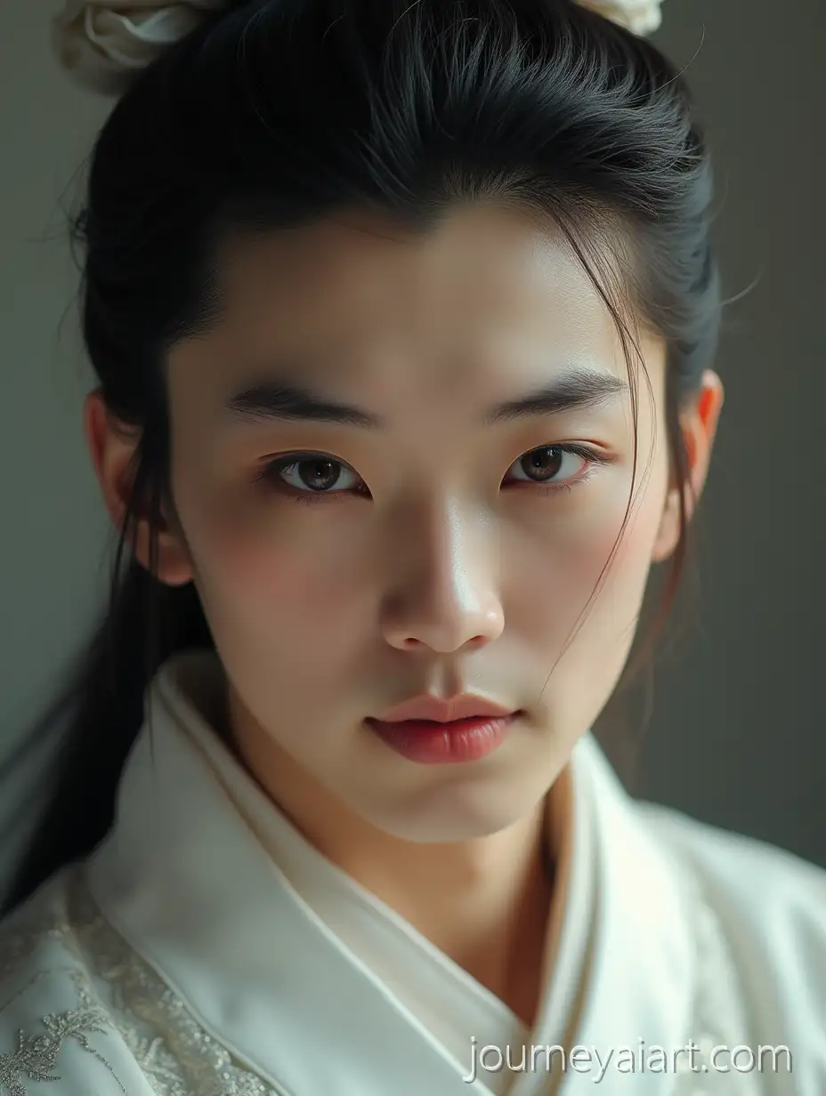 28YearOld-Man-in-White-Robes-with-Cinematic-Lighting-in-Black-Forest