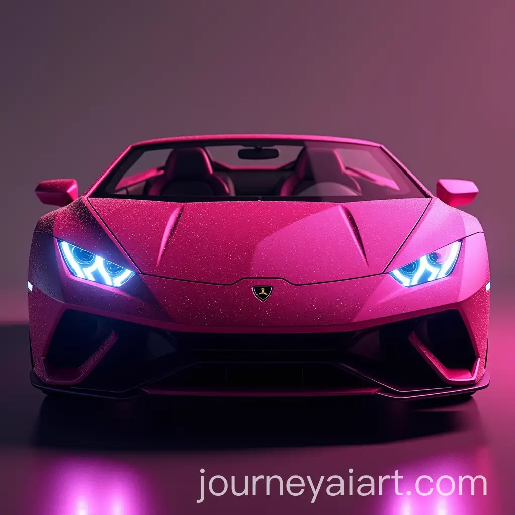 Fuchsia-Sports-Car-with-CatEye-Headlights-in-Cinematic-Style