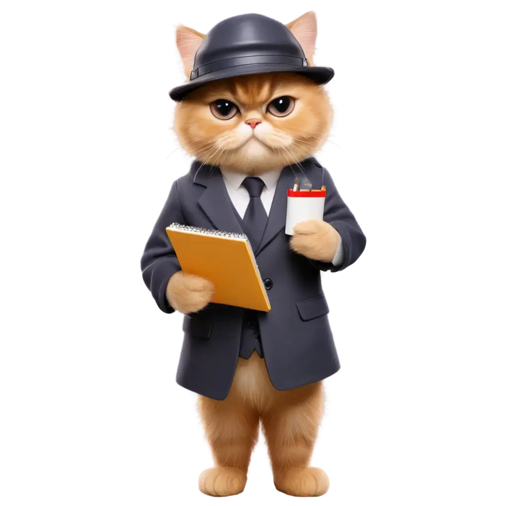 Cute-Persian-Cat-Detective-PNG-PNG-Image-SEO-Scenarios-Transparent-Background-Perfect-for-Creative-Projects