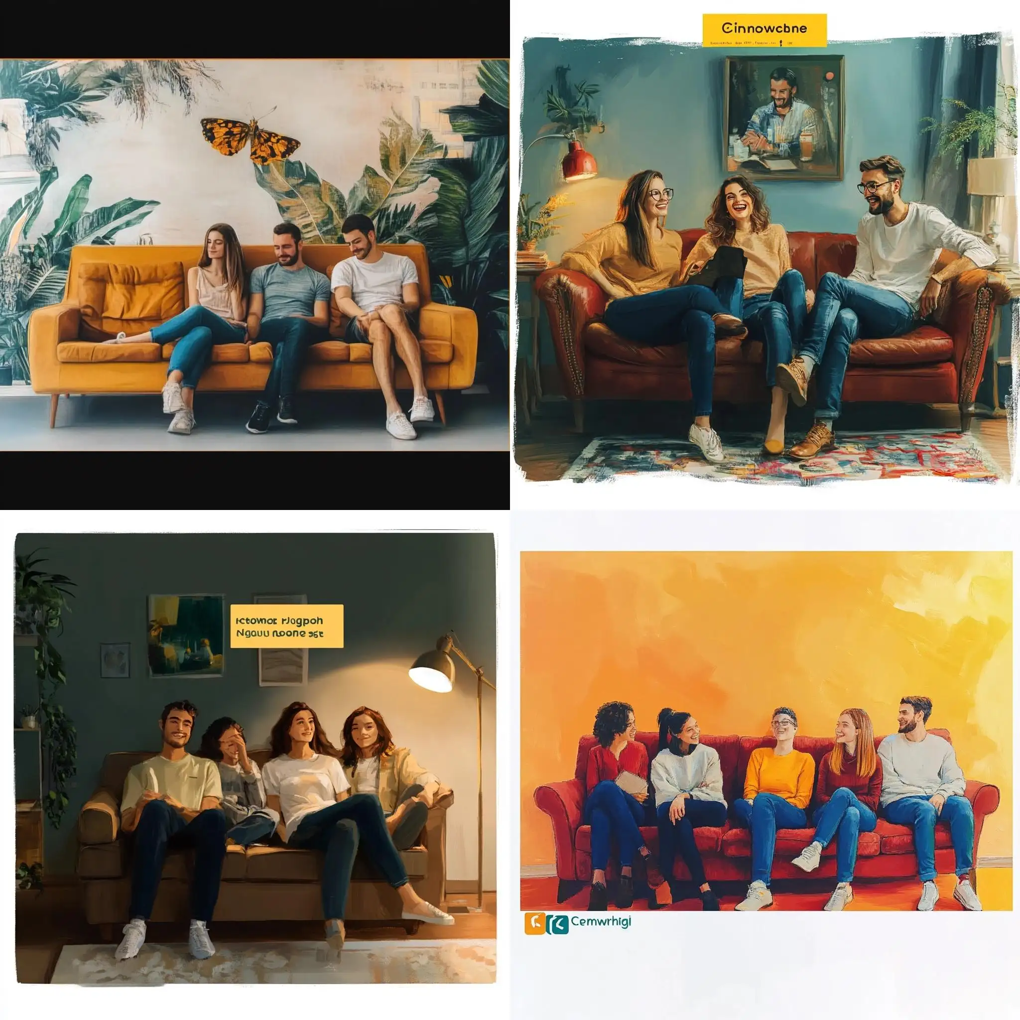 Group-of-People-Relaxing-on-a-Couch-in-a-Cozy-Living-Room