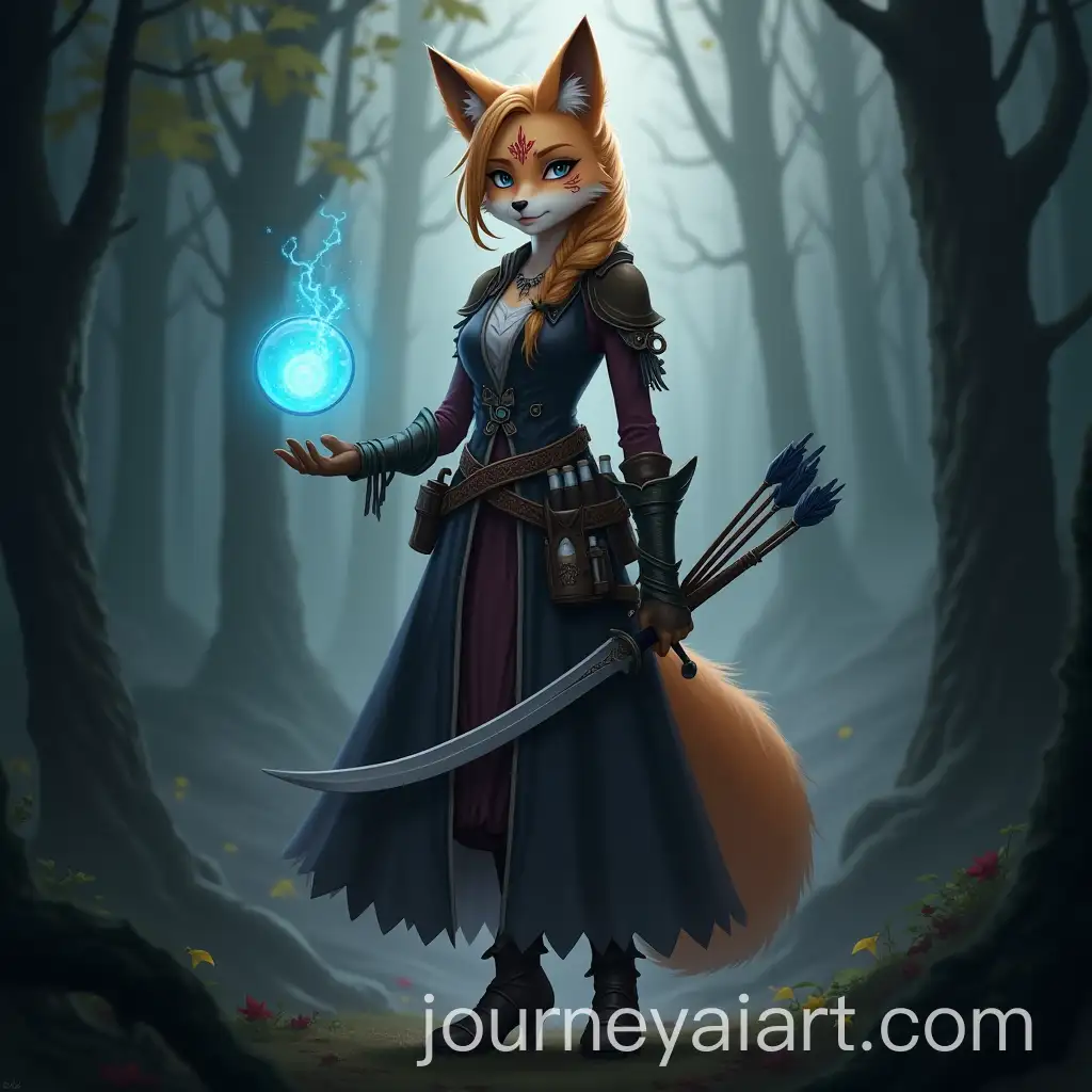 Female-Anthropomorphic-Kitsune-Adventurer-in-a-Misty-Forest