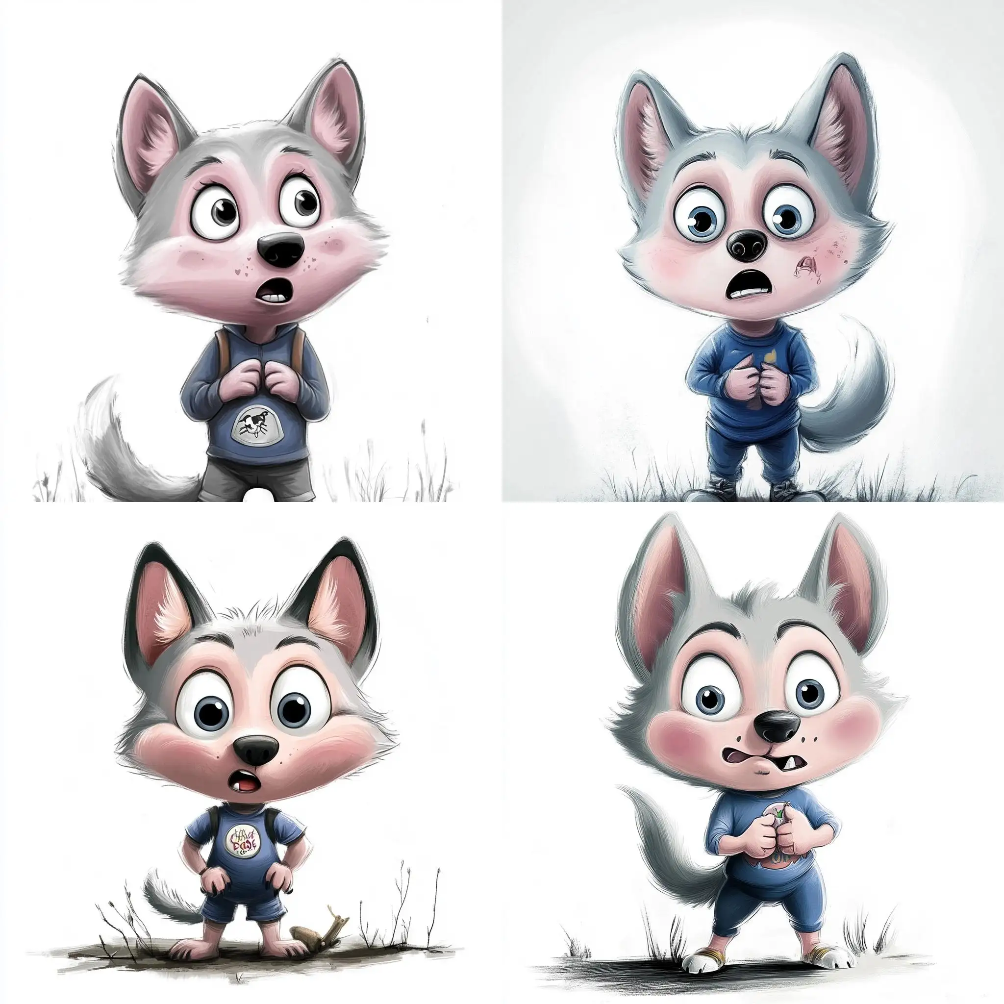 Dark-Gray-Wolf-Scared-Expression-Digital-Illustration-on-White-Background