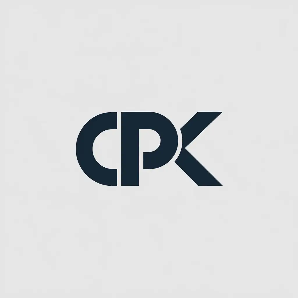 LOGO Design for CPK Minimalistic Vector Logo with Clear Background