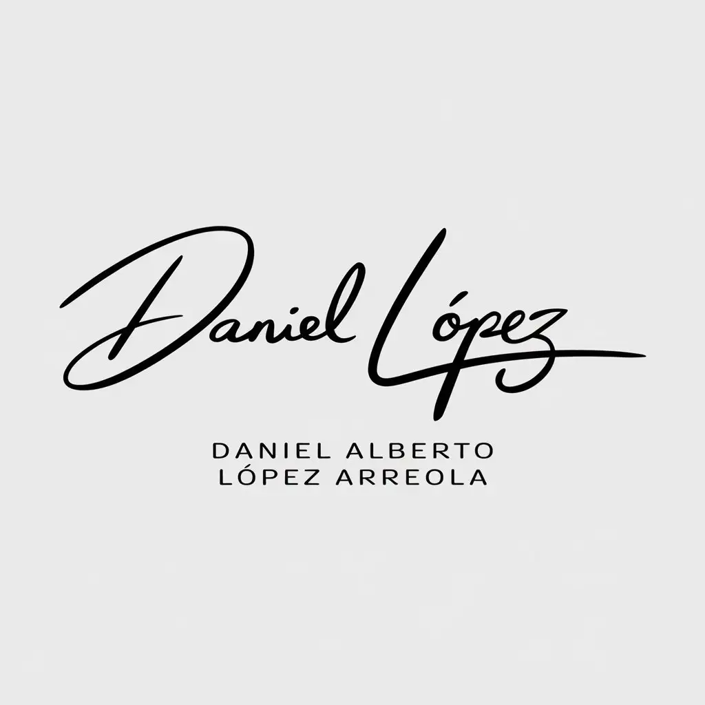 LOGO Design for Daniel Alberto Lpez Arreola Elegant Signature Minimalist Style for Diverse Industries