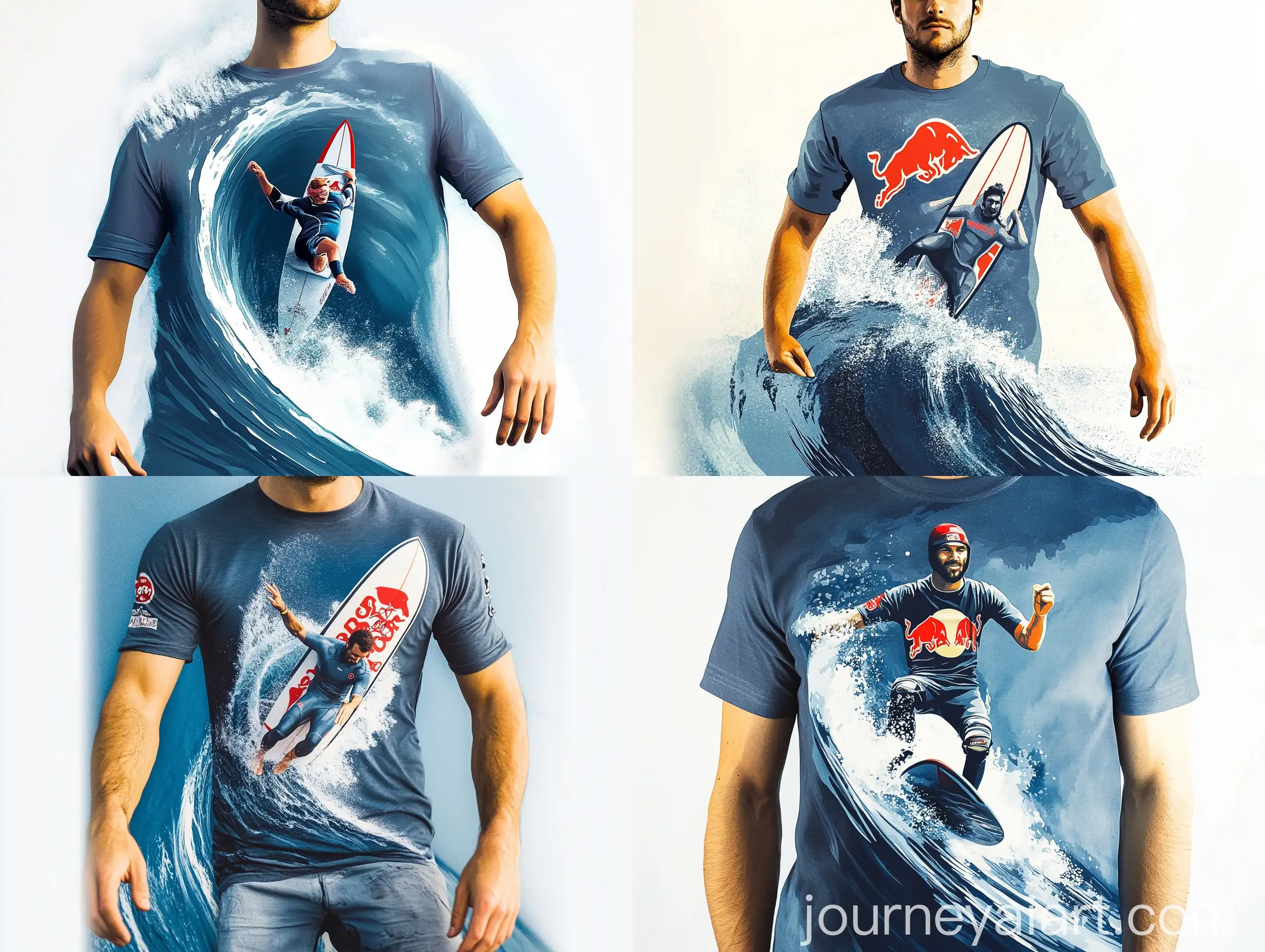 Surfer-Riding-a-Big-Wave-on-Redbull-Surfboard