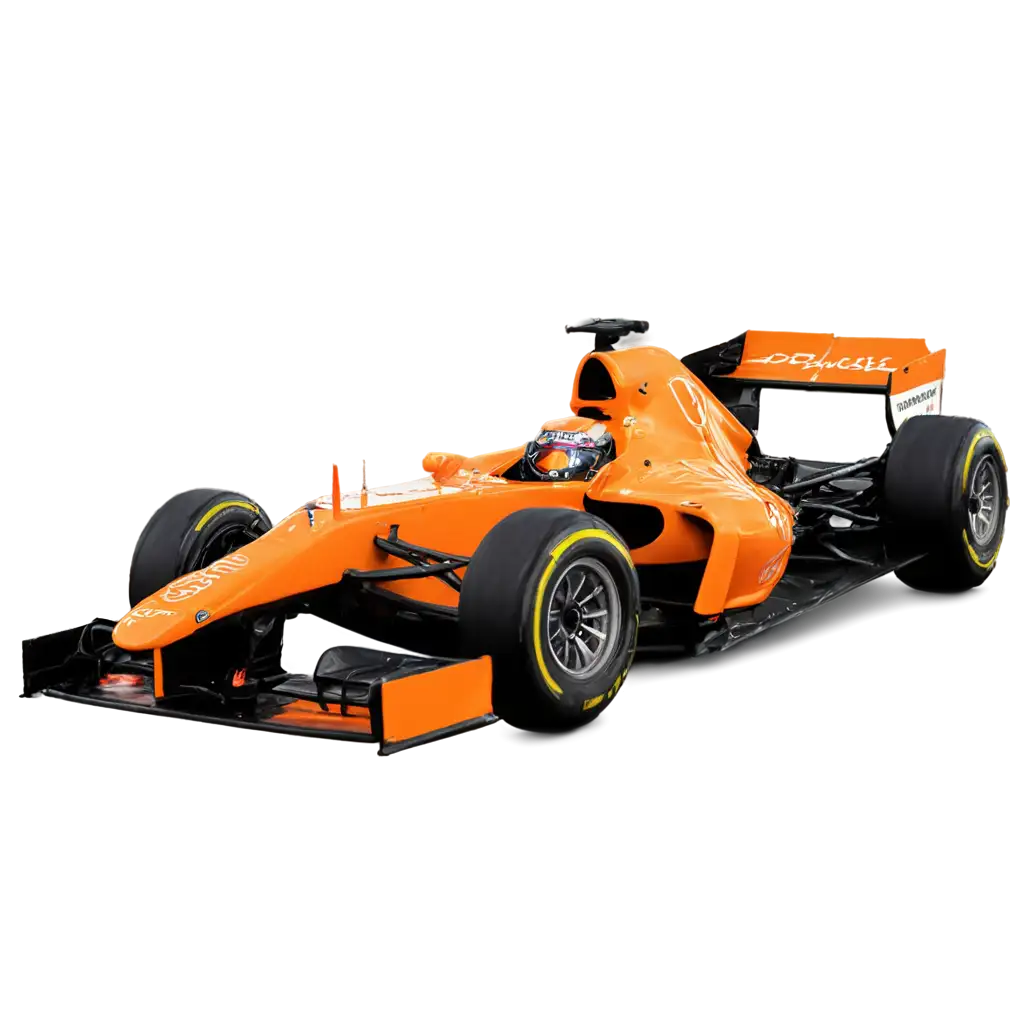 Formula-One-Racing-Car-in-Orange-Color-HighQuality-PNG-Image-for-Digital-Use