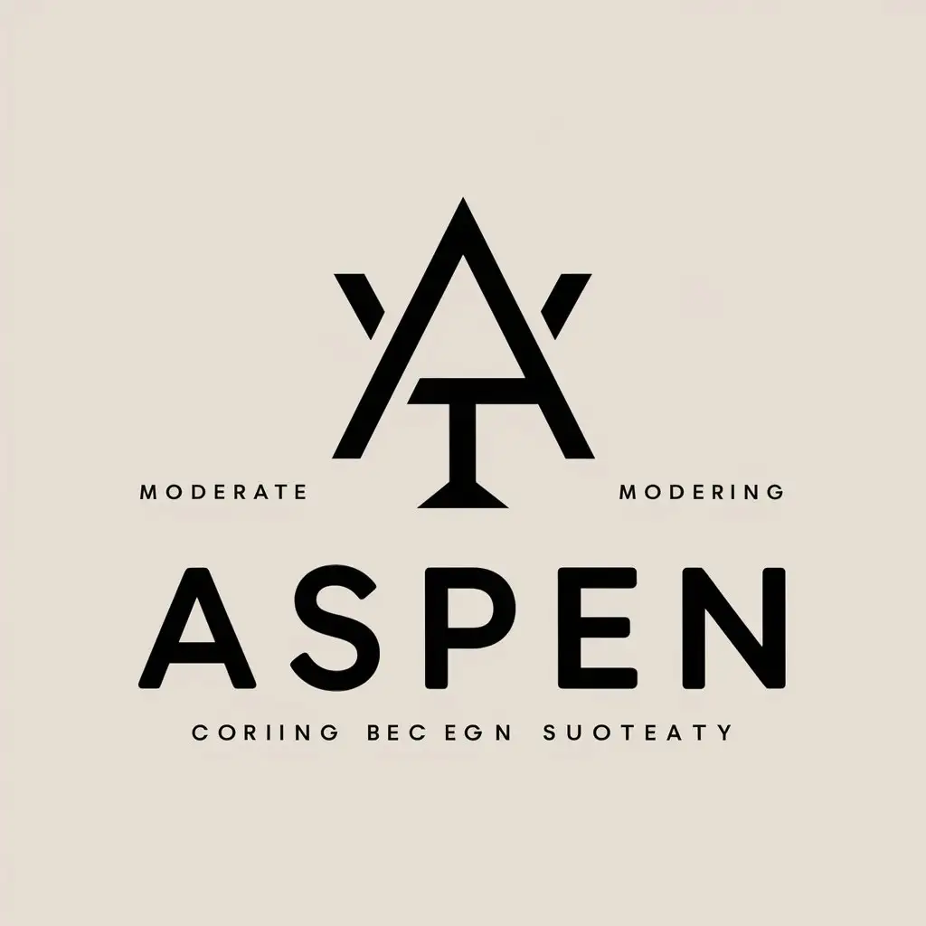 a vector logo design,with the text "aspen", main symbol:杨树,Moderate,be used in clothing industry,clear background