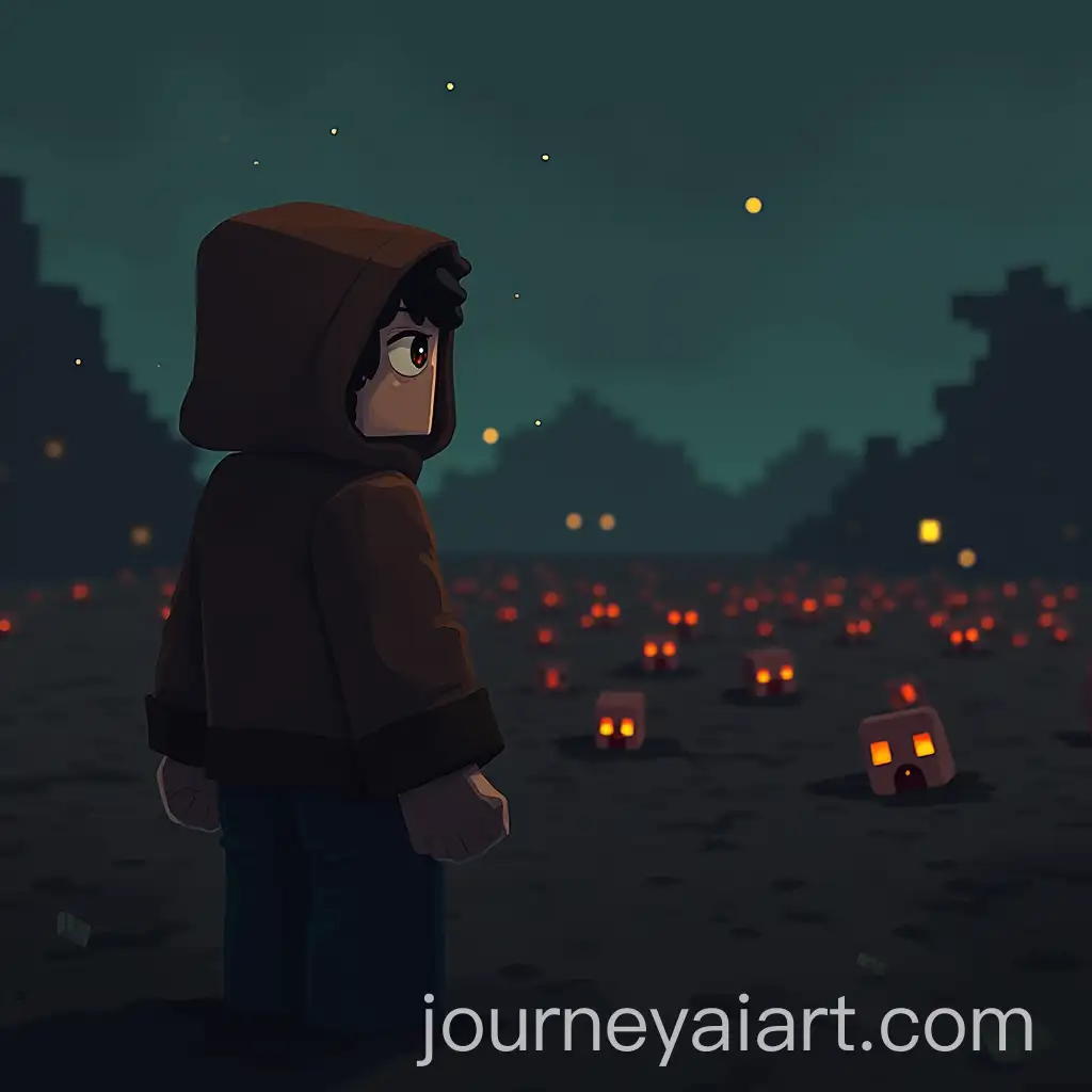 Survivor-Staring-OverSurvivor-in-Minecraft-World-Minecraft-Horizon-with-Animated-Lifeless-Bodies