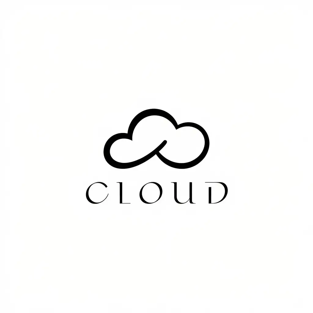 LOGO Design For Cloud Elegant Womens Salon Vector Logo Design