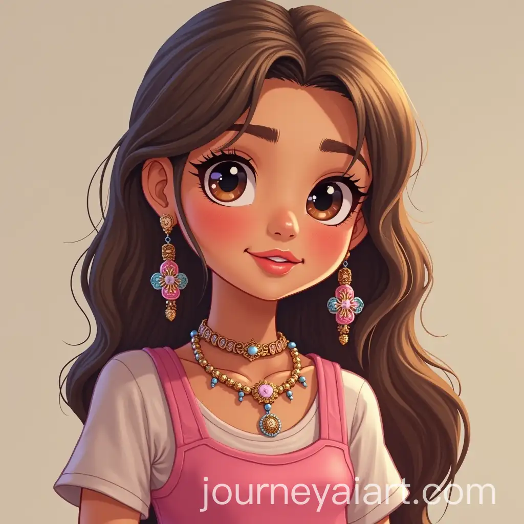 Adorable-Girl-with-Long-Earring-and-Barbie-Bracelets
