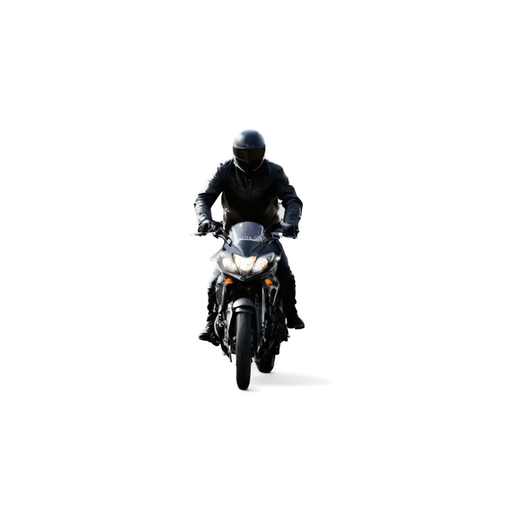 motorcyclist rushing