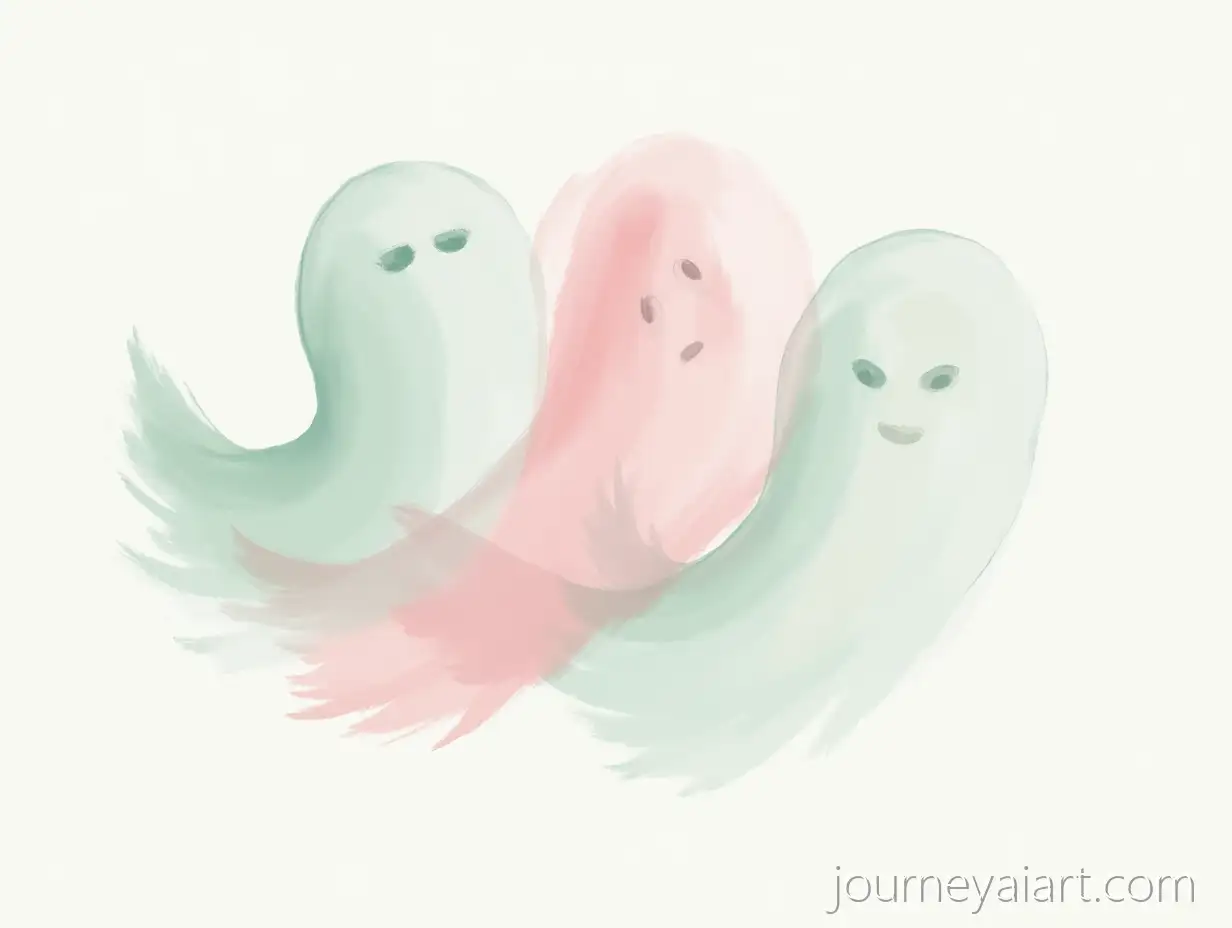 Abstract-Ghost-Shapes-Transforming-into-Pink-and-Green-Awareness-Ribbons-on-Pastel-Background