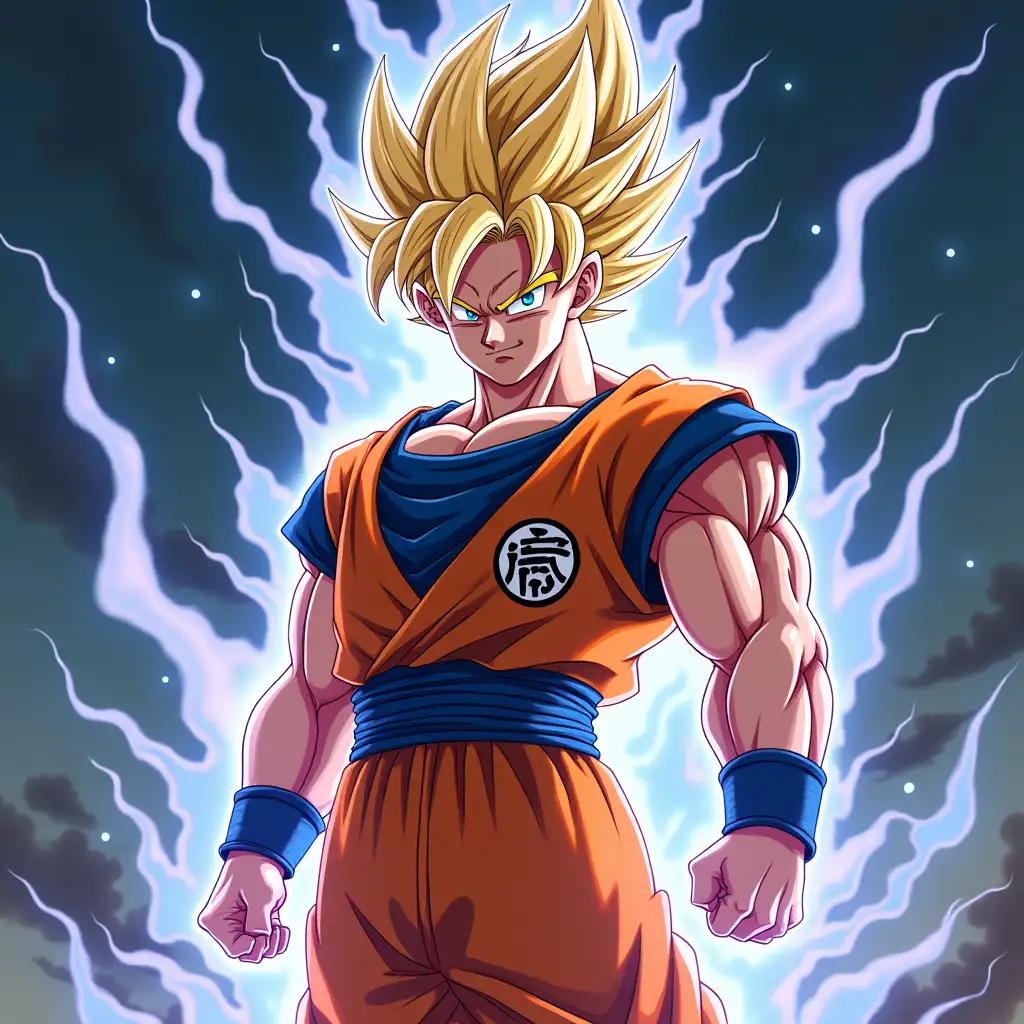 Goku ultra instinct front body png