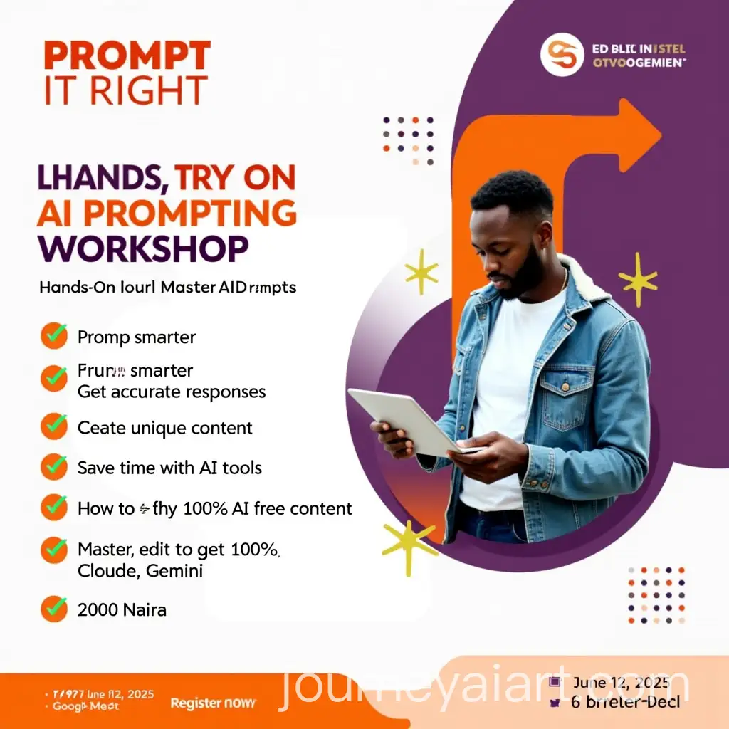 VAI-Image-Prompt-Expansionibrant-AI-Workshop-Flyer-for-Prompt-It-Right-with-Professional-African-Attendee