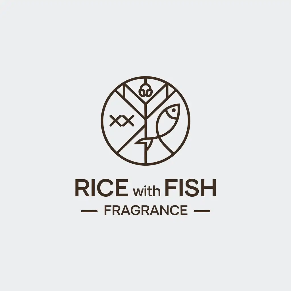 LOGO-Design-For-Rice-with-Fish-Fragrance-Minimalistic-Rice-and-Fish-Symbol-for-Restaurant-Industry