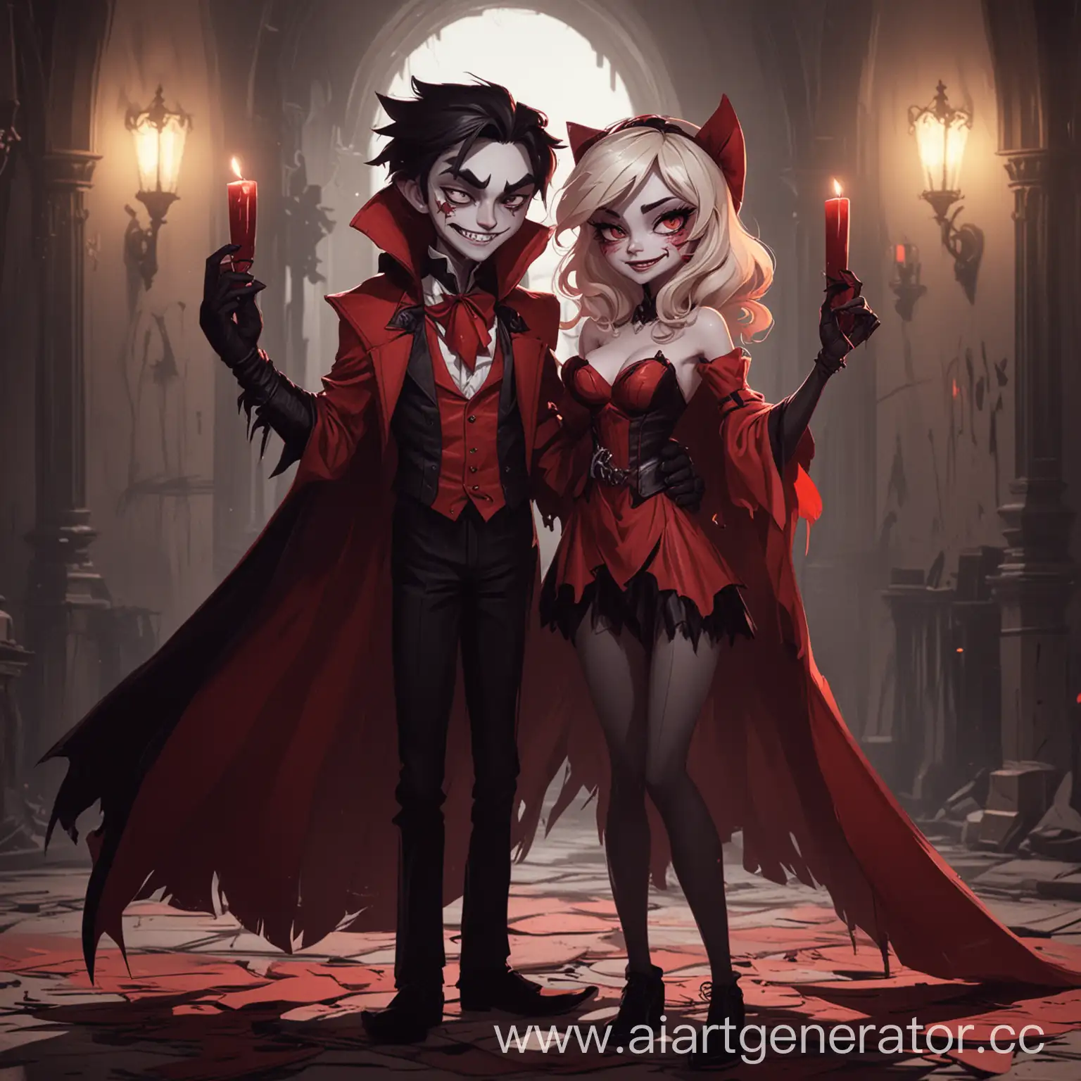 Loving-Vampire-Couple-in-Hazbin-Hotel-Style