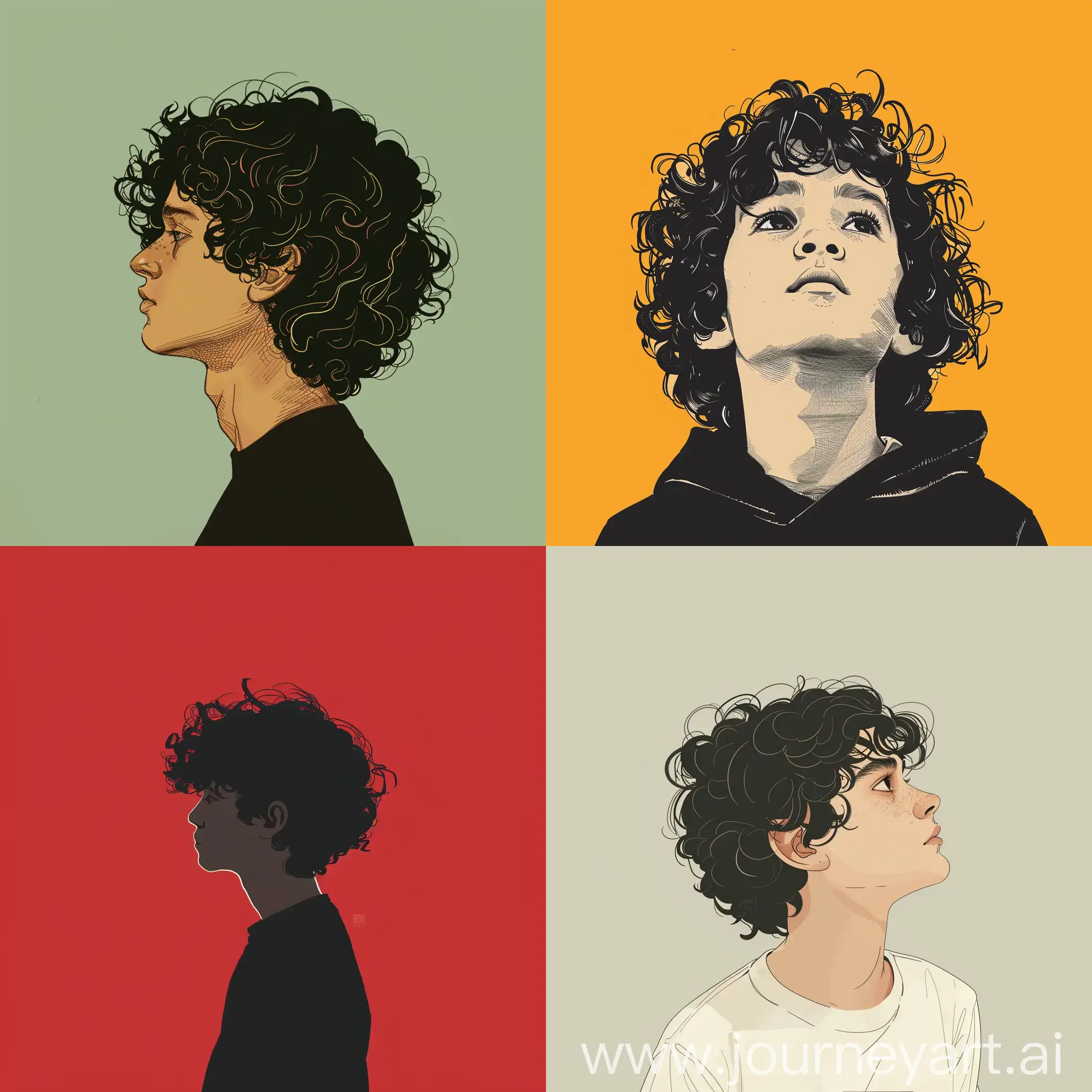 Minimalist-Avatar-of-a-CurlyHaired-Boy-Looking-Away