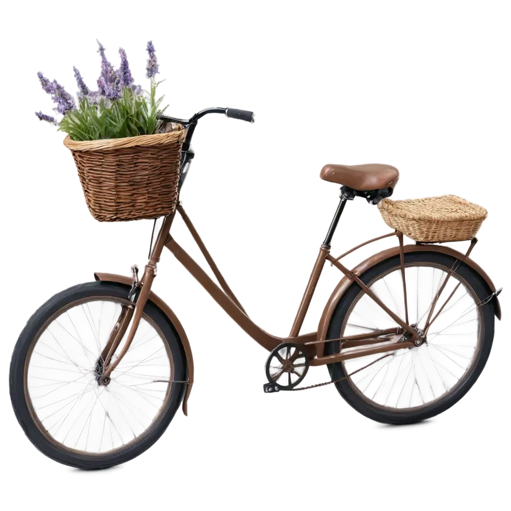 Brown-Shades-Bicycle-with-Lavender-Basket-PNG-Image-Enhance-Your-Design-with-Clarity-and-Quality