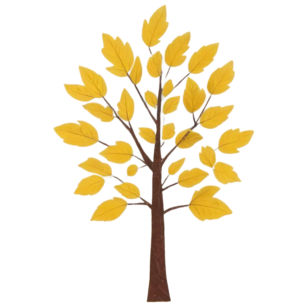 Cartoon-Tree-with-Many-Individual-Leaves-in-Fall-Season-PNG-Image-Creation