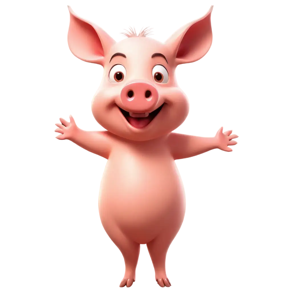 Cute-Cartoon-Litzle-Happy-Pig-PNG-Image-for-Creative-Projects