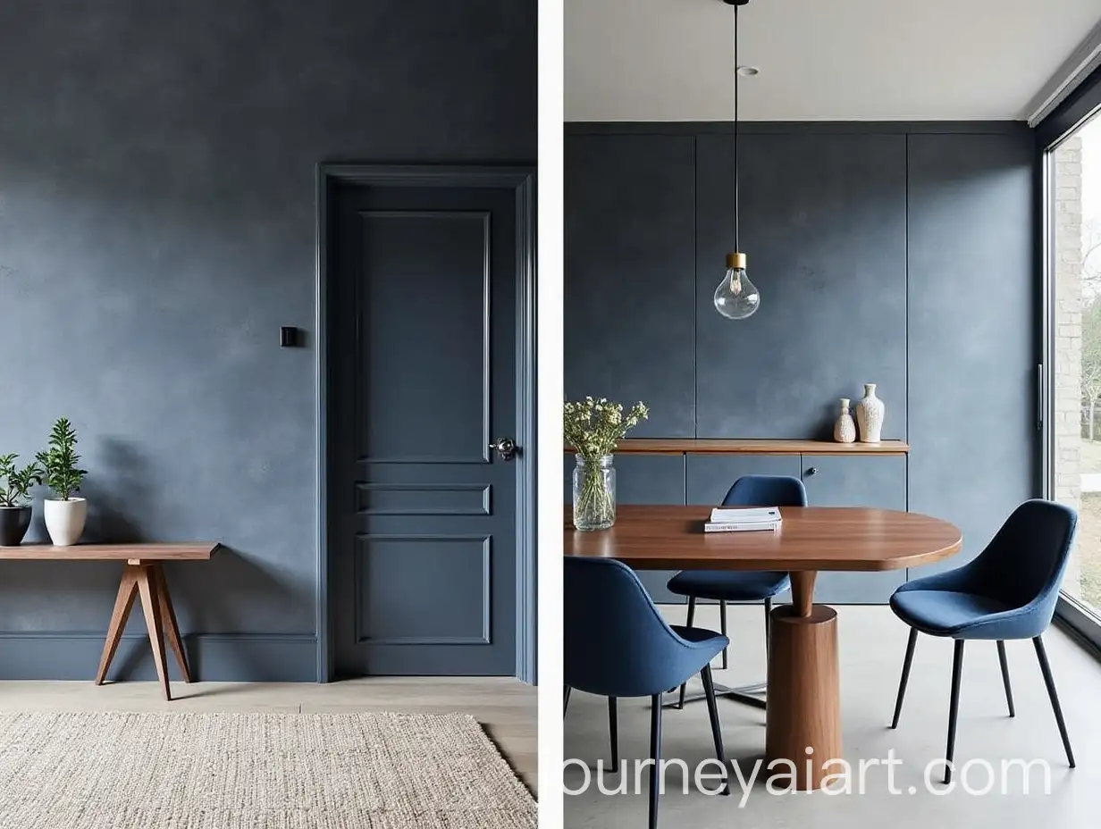 Scandinavian-Elegance-and-Brutalist-Charm-in-Dark-Blue-Tones