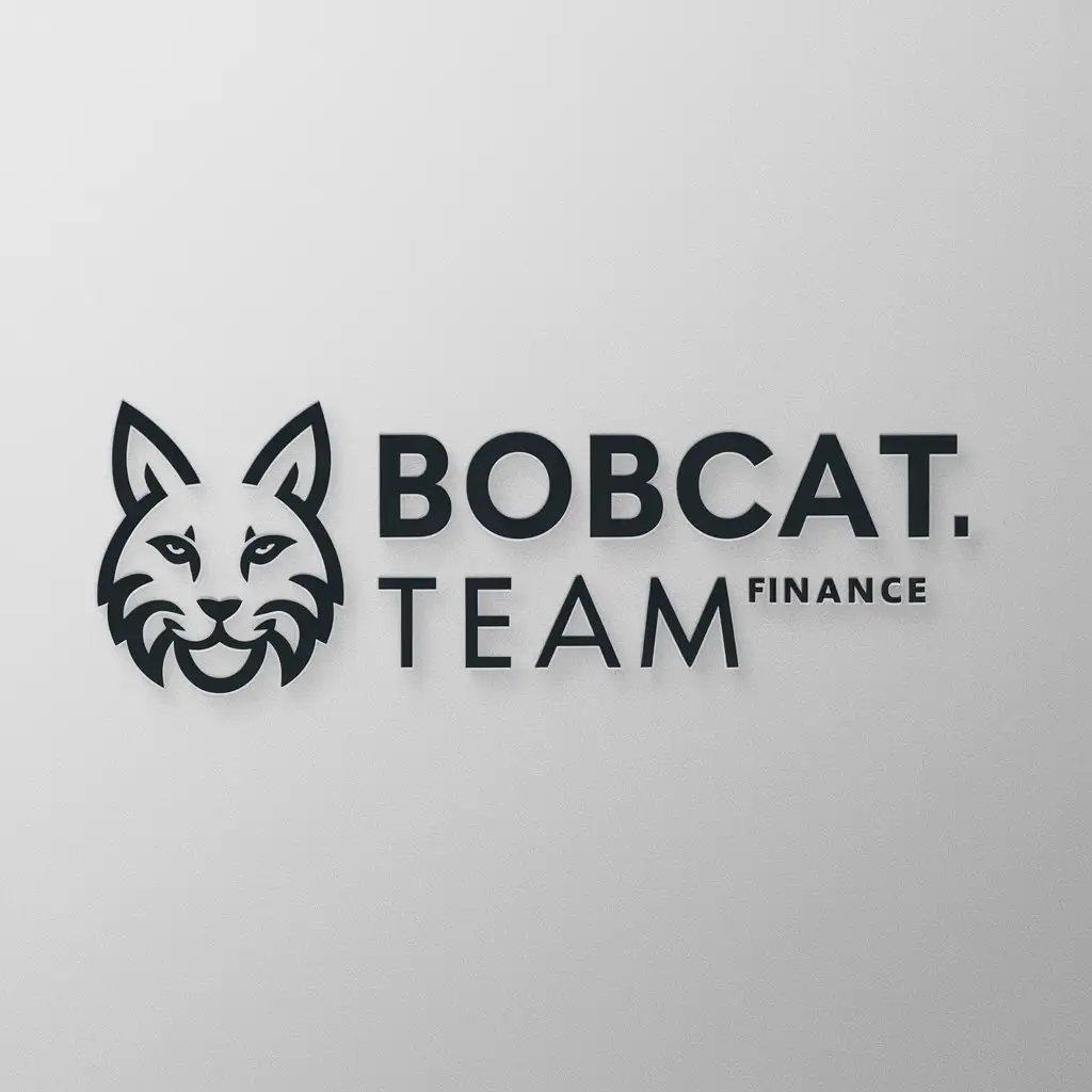 a logo design,with the text "Bobcat team", main symbol:Lynx face,Moderate,be used in Finance industry,clear background