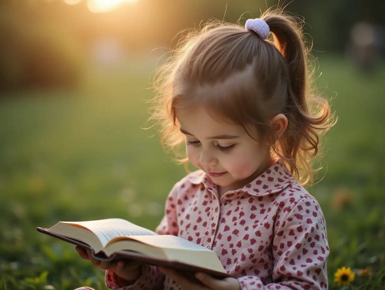 a beautiful girl read a quran in garden