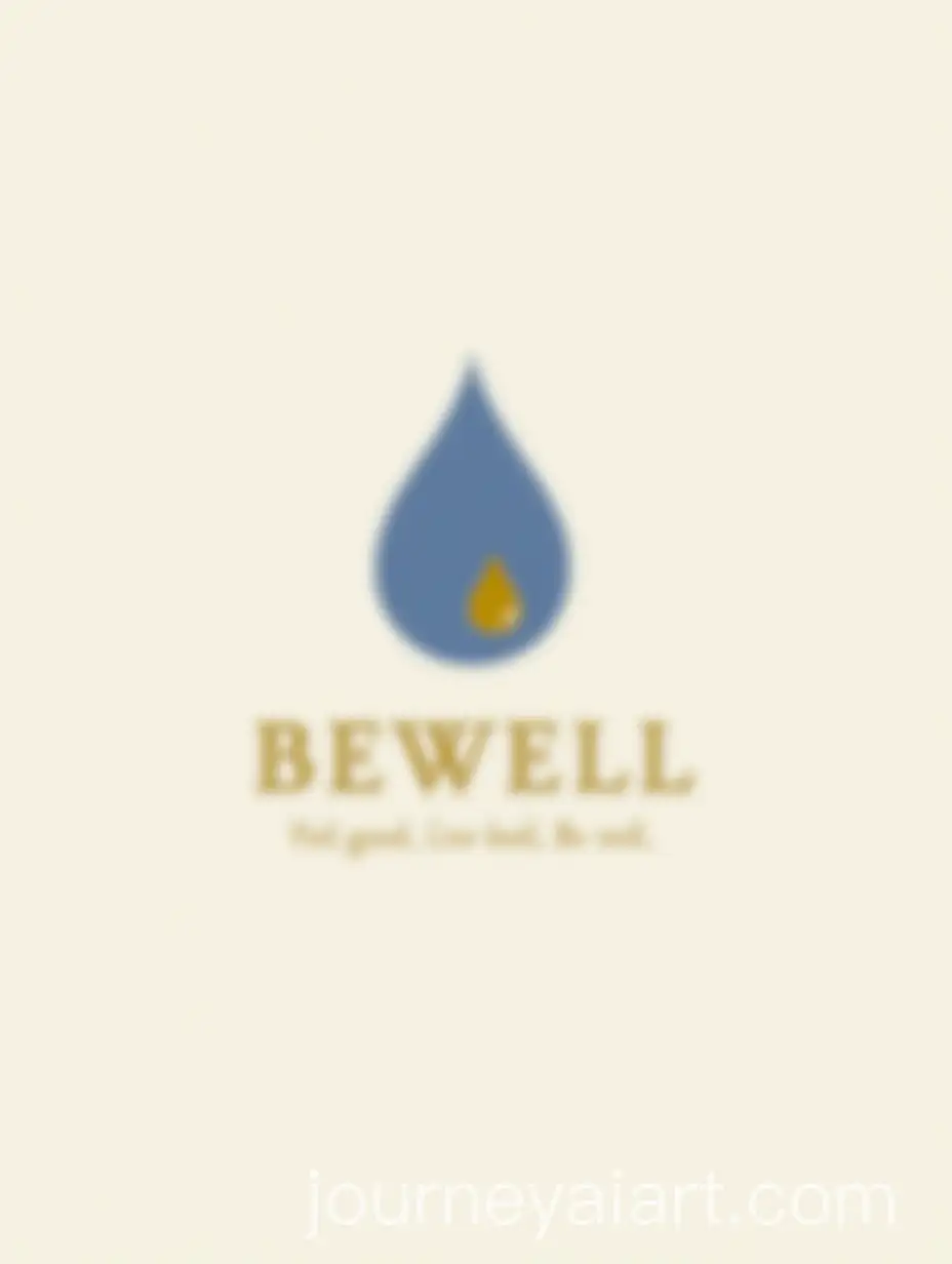 MinimalistAI-Art-Prompt-Expansion-Organic-Logo-for-BEWELL-Wellness-Brand-with-Blue-and-Gold-Accents
