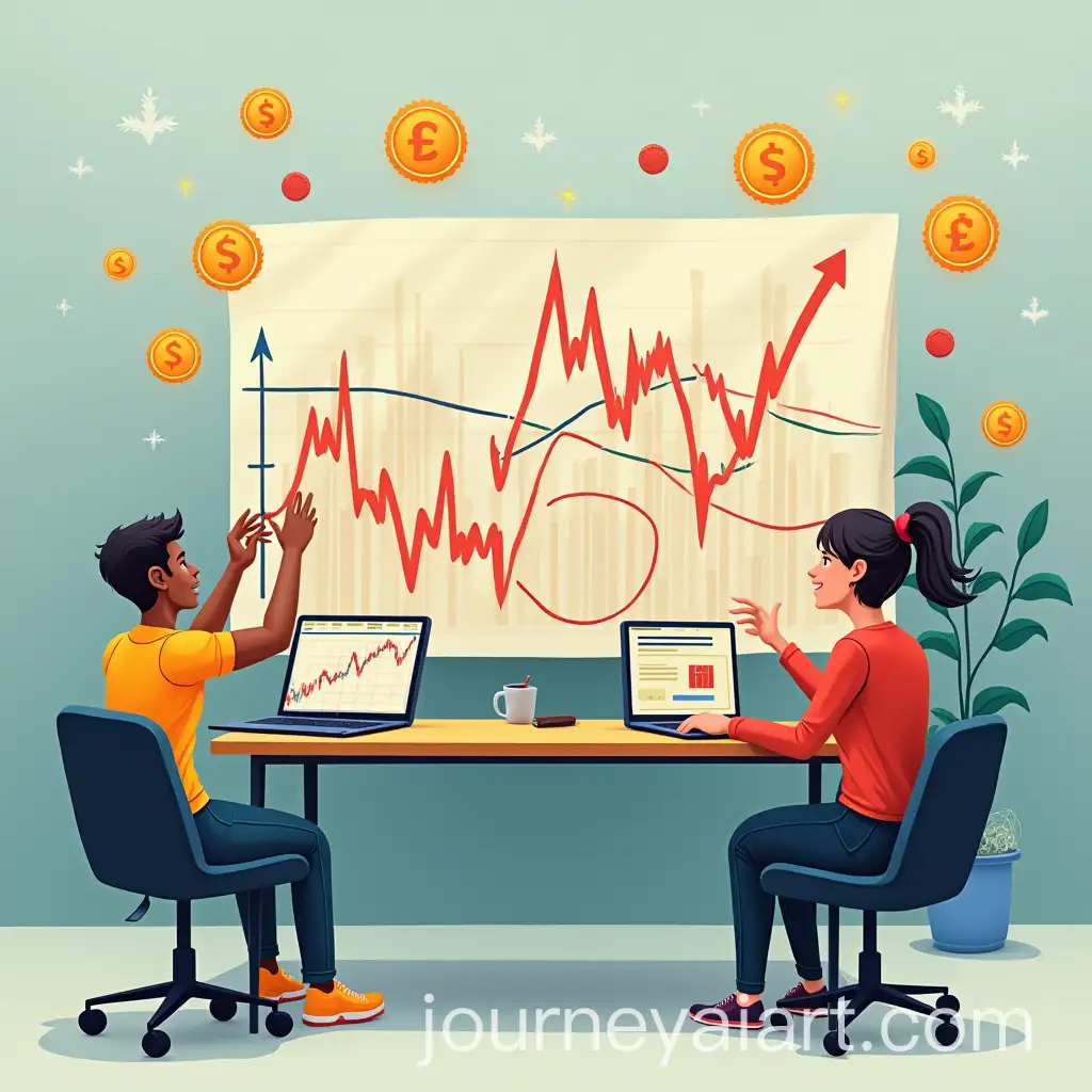 Illustration-of-People-with-Foreign-Currencies-and-Profit-Charts