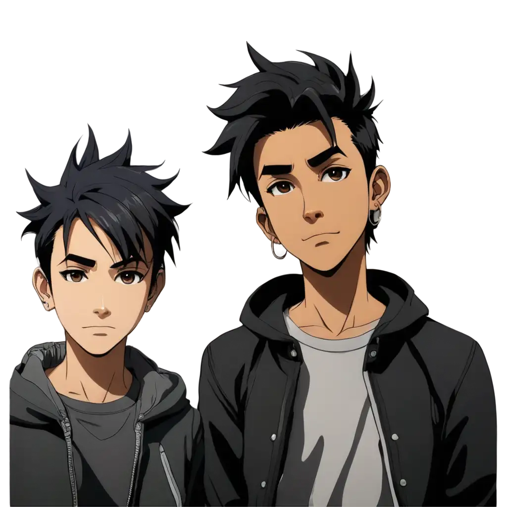 25YearOld-Indian-Boy-in-2D-Japanese-Anime-Style-with-Black-Mohawk-Fade-Hair-PNG-Format-for-Clear-HighQuality-Art