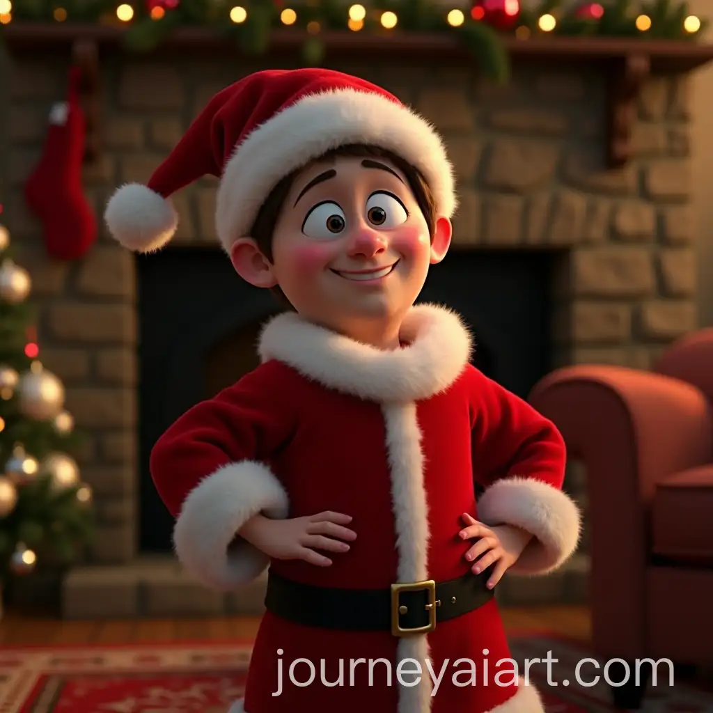 Mavis-from-Hotel-Transylvania-in-Santa-Claus-Suit-Celebrating-Christmas-in-Living-Room