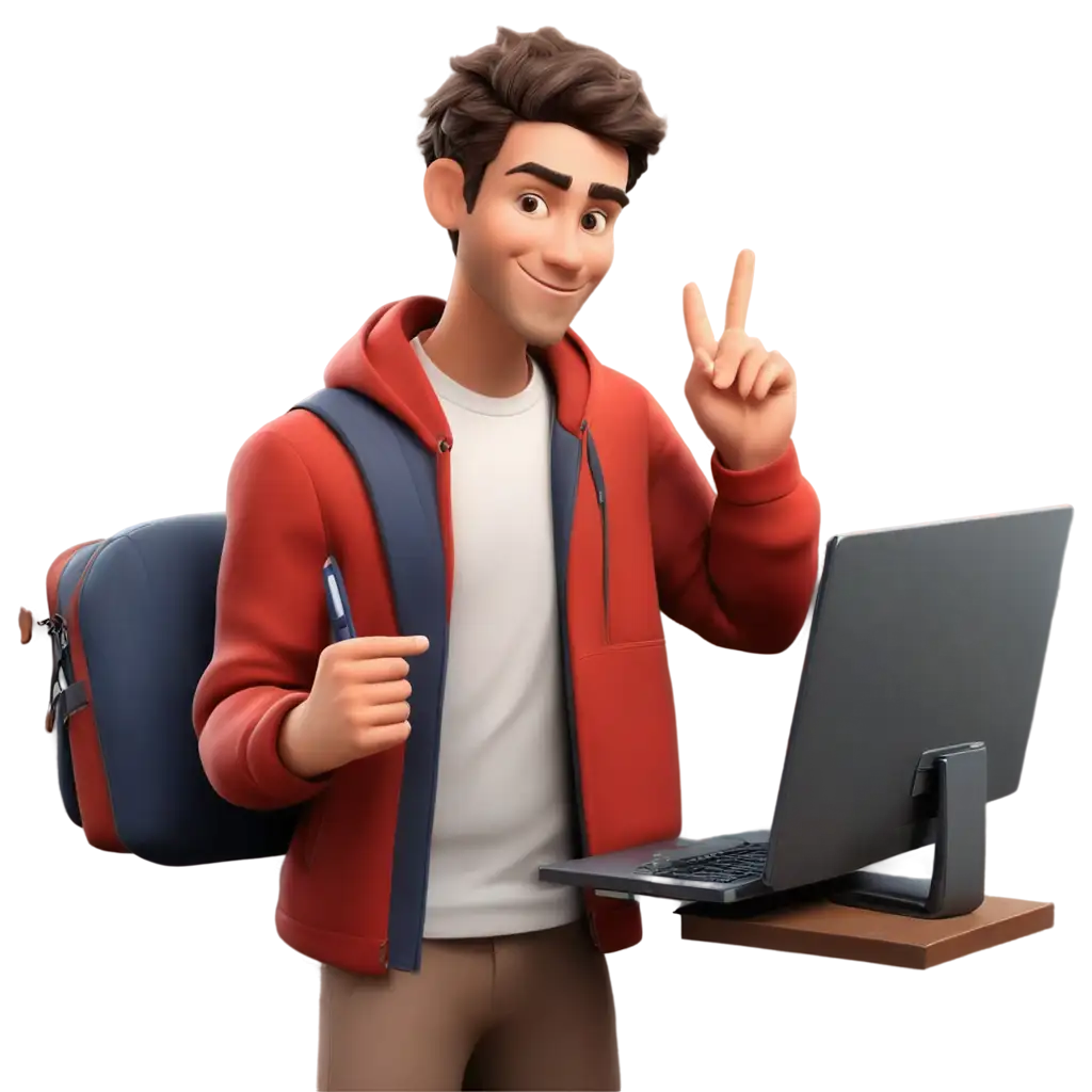 Male-Character-Holding-Pen-Pointing-to-Computer-Screen-PNG-Image-for-Professional-Use