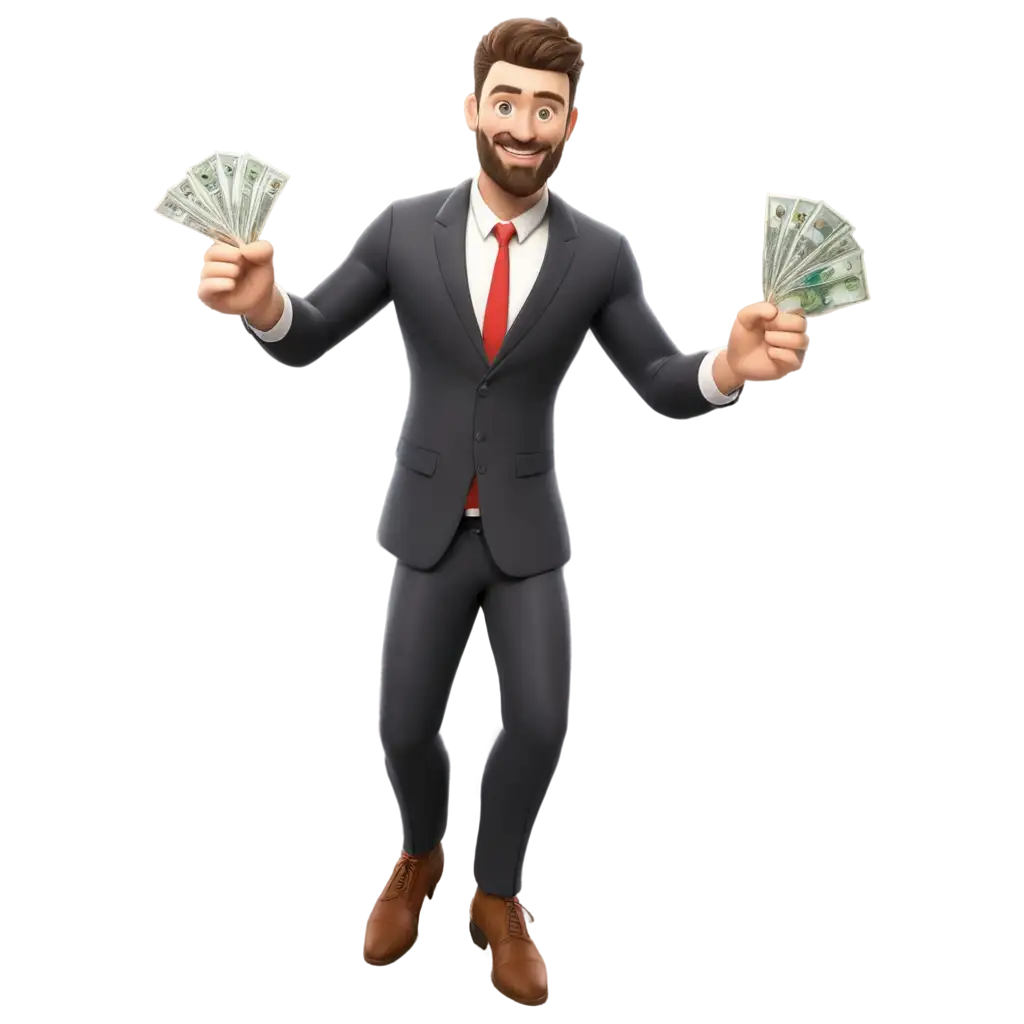 Slavic-Man-Celebrates-Money-Win-in-Cartoon-3D-PNG-Image