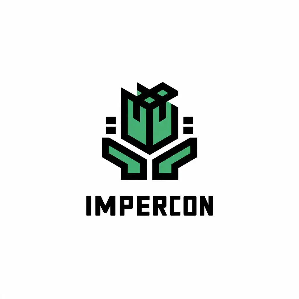 a vector logo design,with the text "IMPERCON", main symbol:abstract icon related to the delivery of any materials,Moderate,be used in Retail industry,clear background