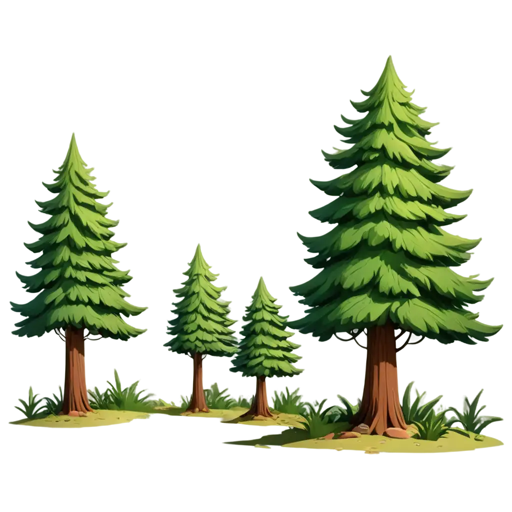 Dense-Pine-Forest-PNG-Cartoon-HighQuality-Transparent-Image-for-Digital-Art