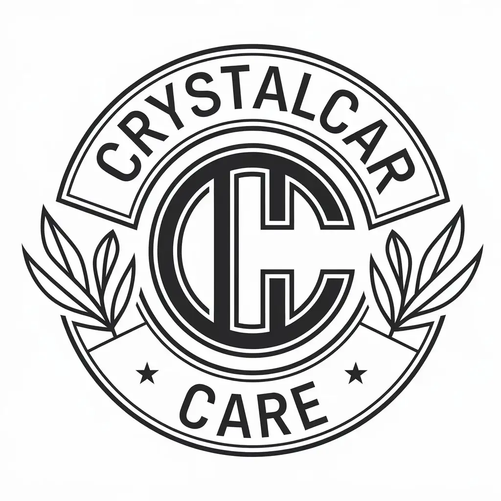 a vector logo design,with the text "CrystalCar Care", main symbol:CCC,Moderate,clear background