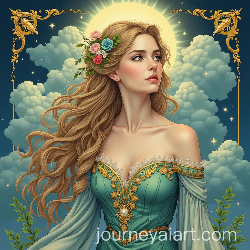 Regal-Fantasy-Portrait-of-a-Woman-with-Braided-Hair-and-EthAI-Art-Prompt-Expansionereal-Backdrop