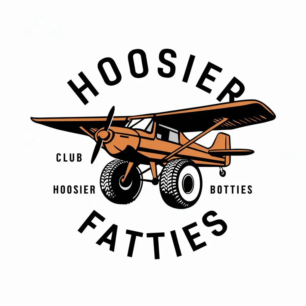 LOGO Design for Hoosier Fatties HighWing Aircraft with Bright Colorful Theme