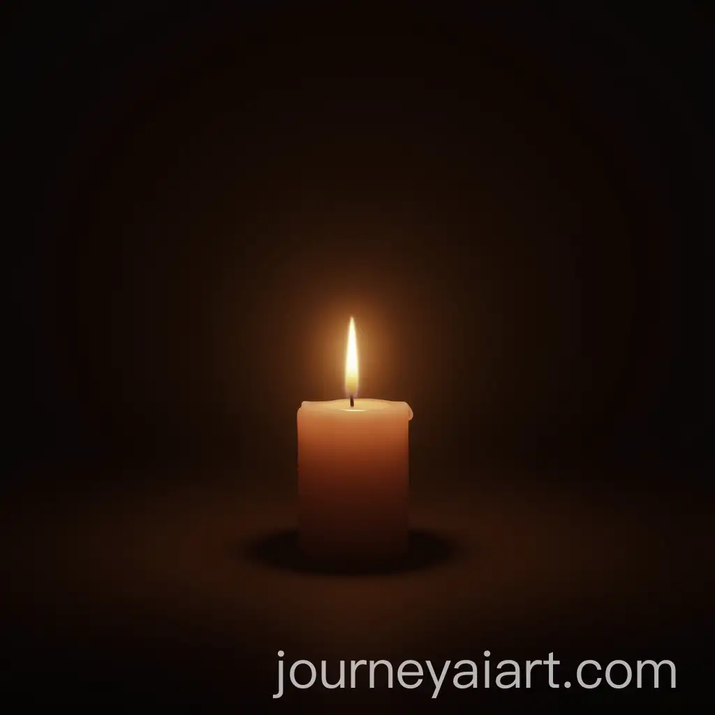 Single-Lit-Candle-in-the-Darkness-Illuminating-a-Serene-Space