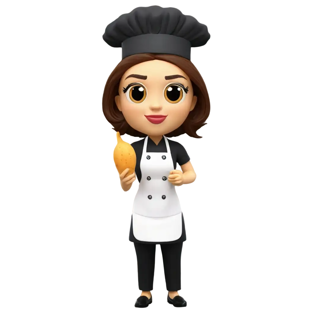 Emoji-Woman-Chef-PNG-Image-Vibrant-and-Expressive-Culinary-Character