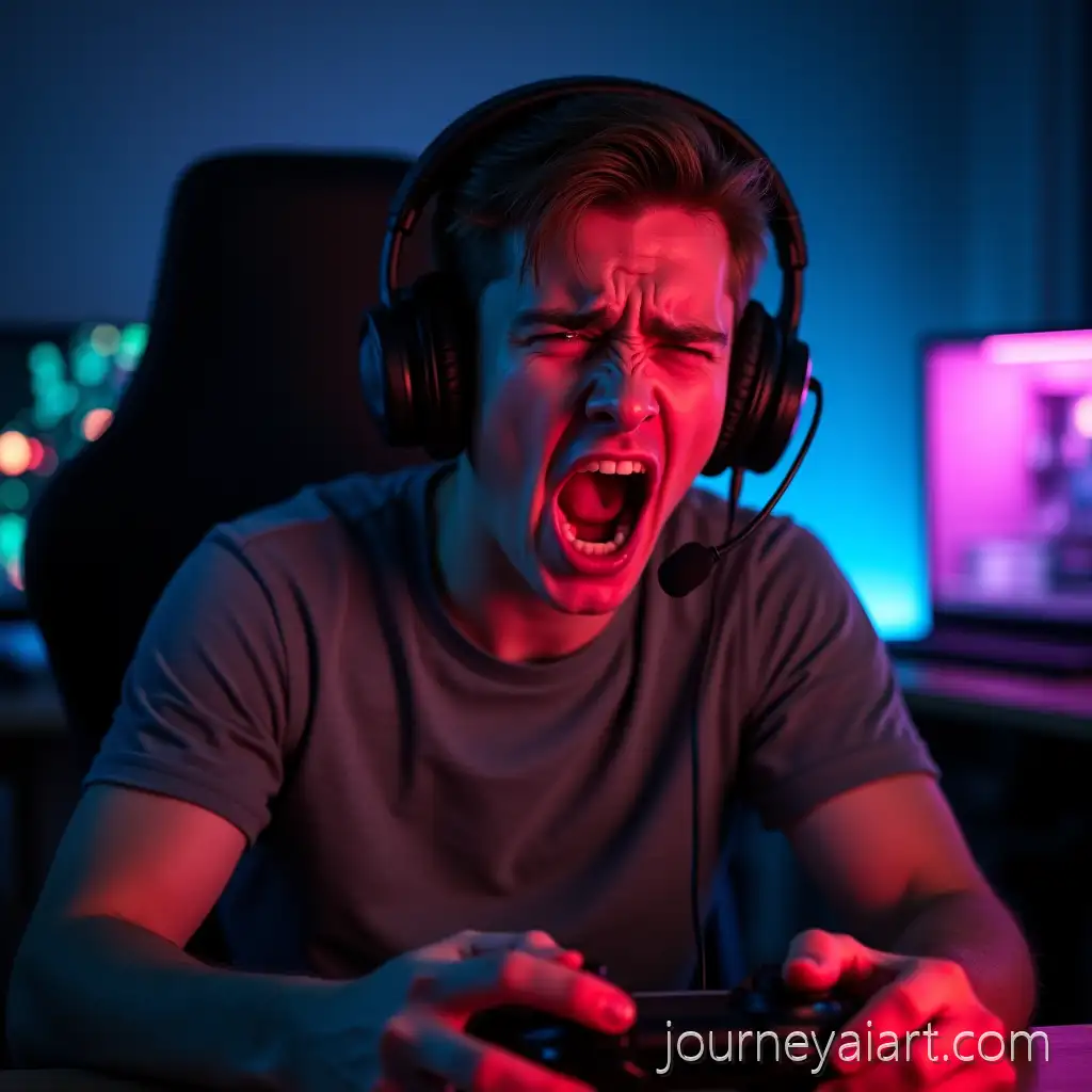 Frustrated-Gamer-in-IntenseGamer-rage-moment-Moment-of-Rage-with-RGB-Setup