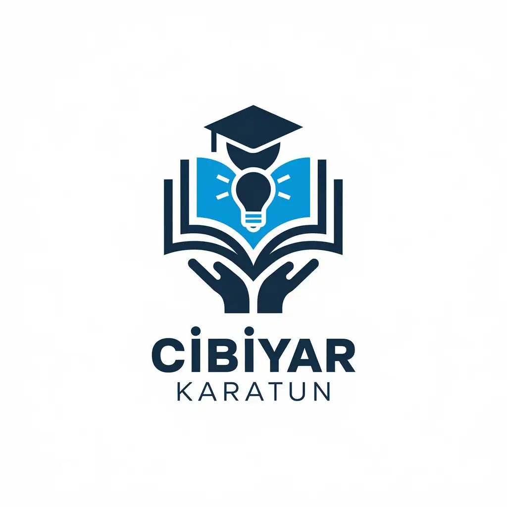 LOGO Design for Cibiyar Karatun ELearning Theme with Blue Color and Vector Design