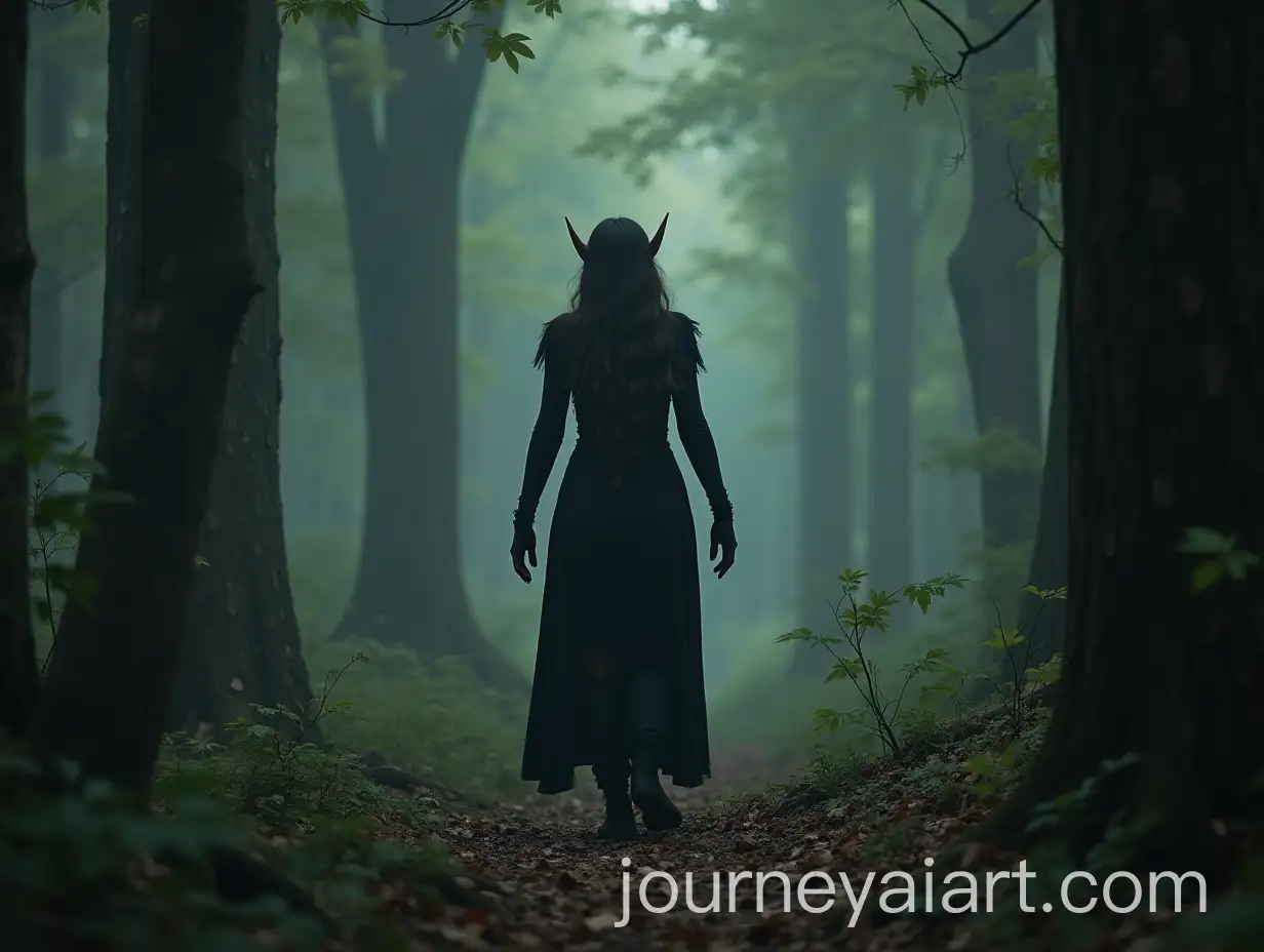 Dark-Elf-Walking-Through-Enchanted-Forest