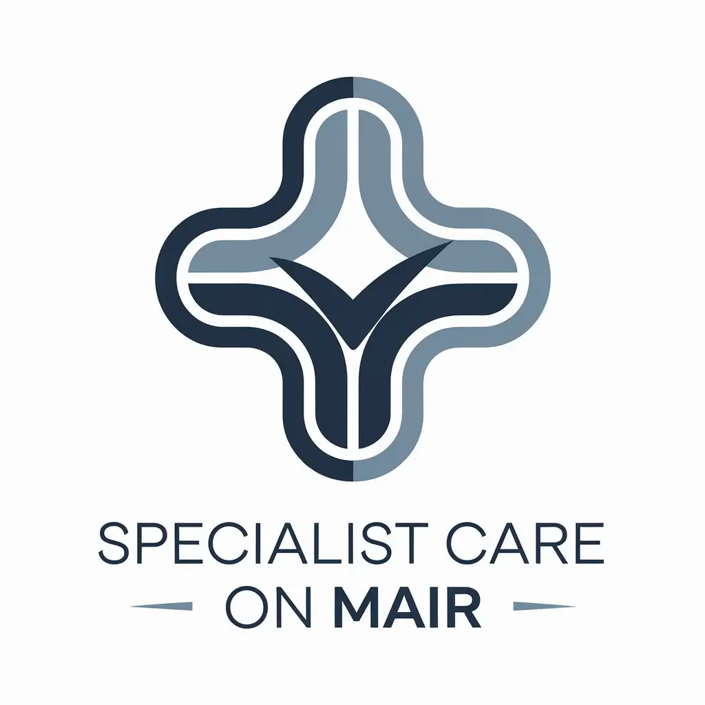 LOGO Design for Specialist Care on Mair Professional Minimalist Design with Medical Symbols and Geometric Shapes